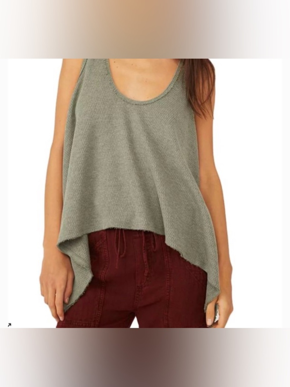 We The Free x Free People Trapeze Tank in Sage S